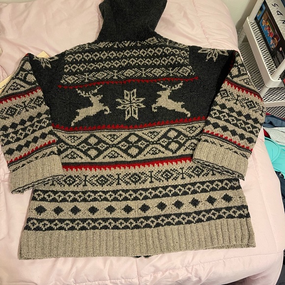 Lauren Ralph Lauren Charcoal Hooded Sweater - Picture 6 of 6